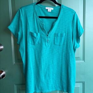 Liz Claiborne woman 1x teal top